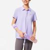 Li-Ning Fitness Series Solid Color Moisture-Wicking Quick-Dry Loose Short Sleeve Polo Shirt Women Tops Lilac APLU126-3