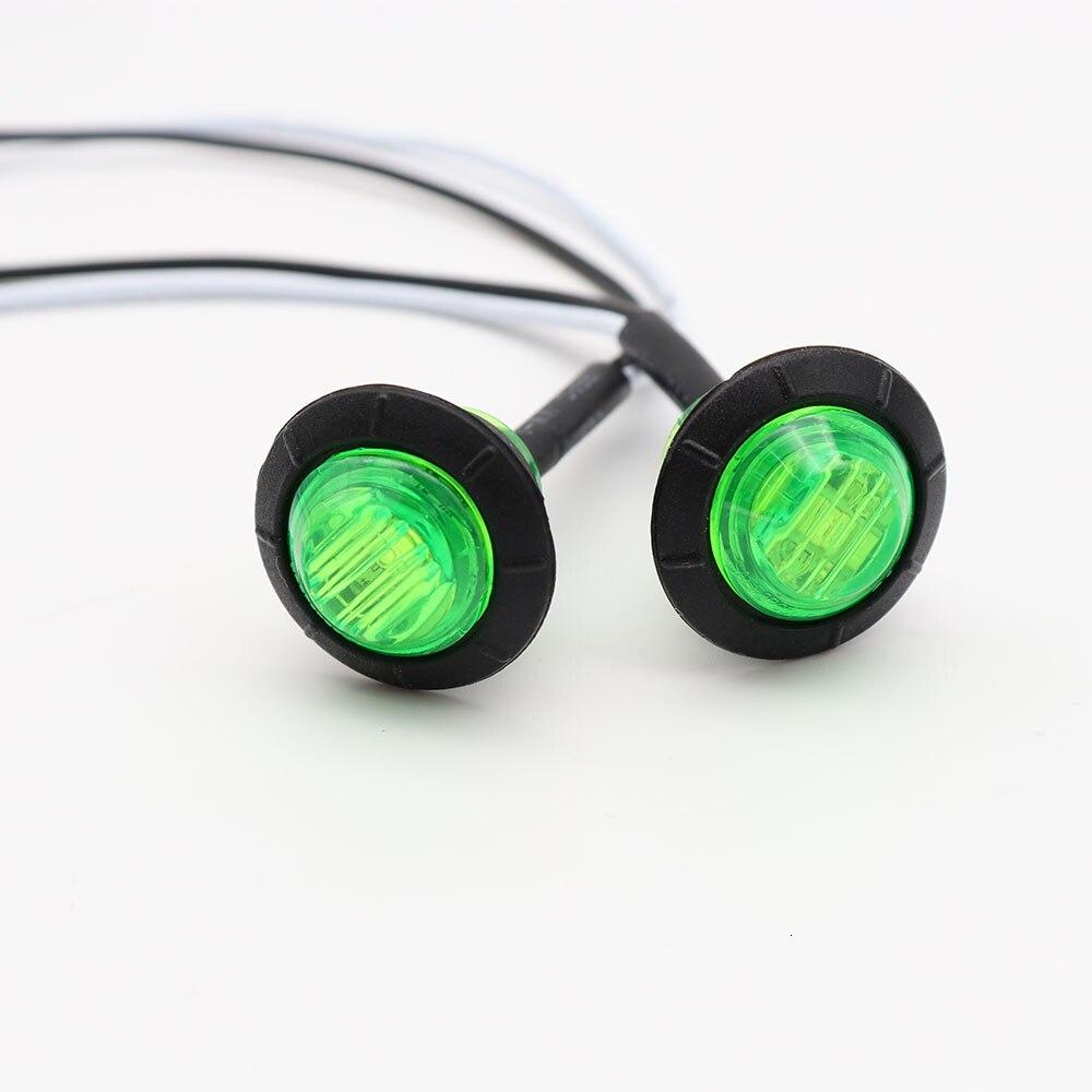 2 шт., 24 В, водонепроницаемые боковые габаритные фонари, светодиодная лампа-пуля для грузовика, прицепа, задние габаритные огни