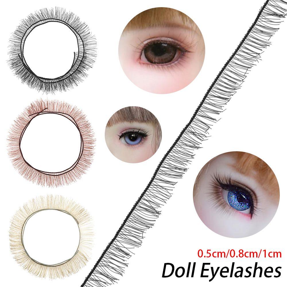 5Pcs 20cm Length Doll Eyelashes Black Brown Tawny Plush Eye Lash Doll Eyelashes Doll Parts Birthday Gifts Toy DIY Accessories
