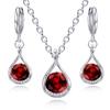 New gemstone niche high-end elegant necklace and earring set with crystal pendant jewelry
