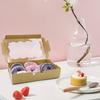 20pcs Large Treat Boxes with Window Kraft Paper Gift Wrap Boxes with Clear Window Gift Box for Weddings Birthdays Parties Ramadan Easter