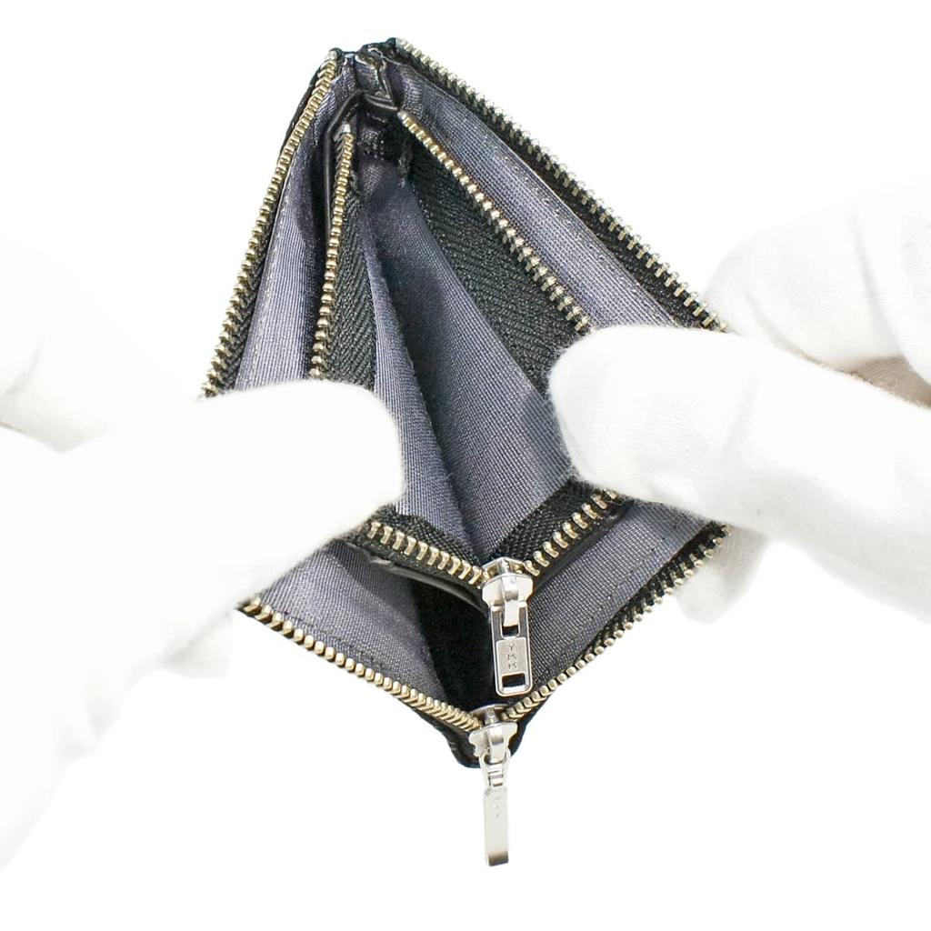 Indenya Inden Кошелек для монет F Кошелек для монет 08 Оленья кожа черный x черный лак с рисунком стрекозы 1008-01-008