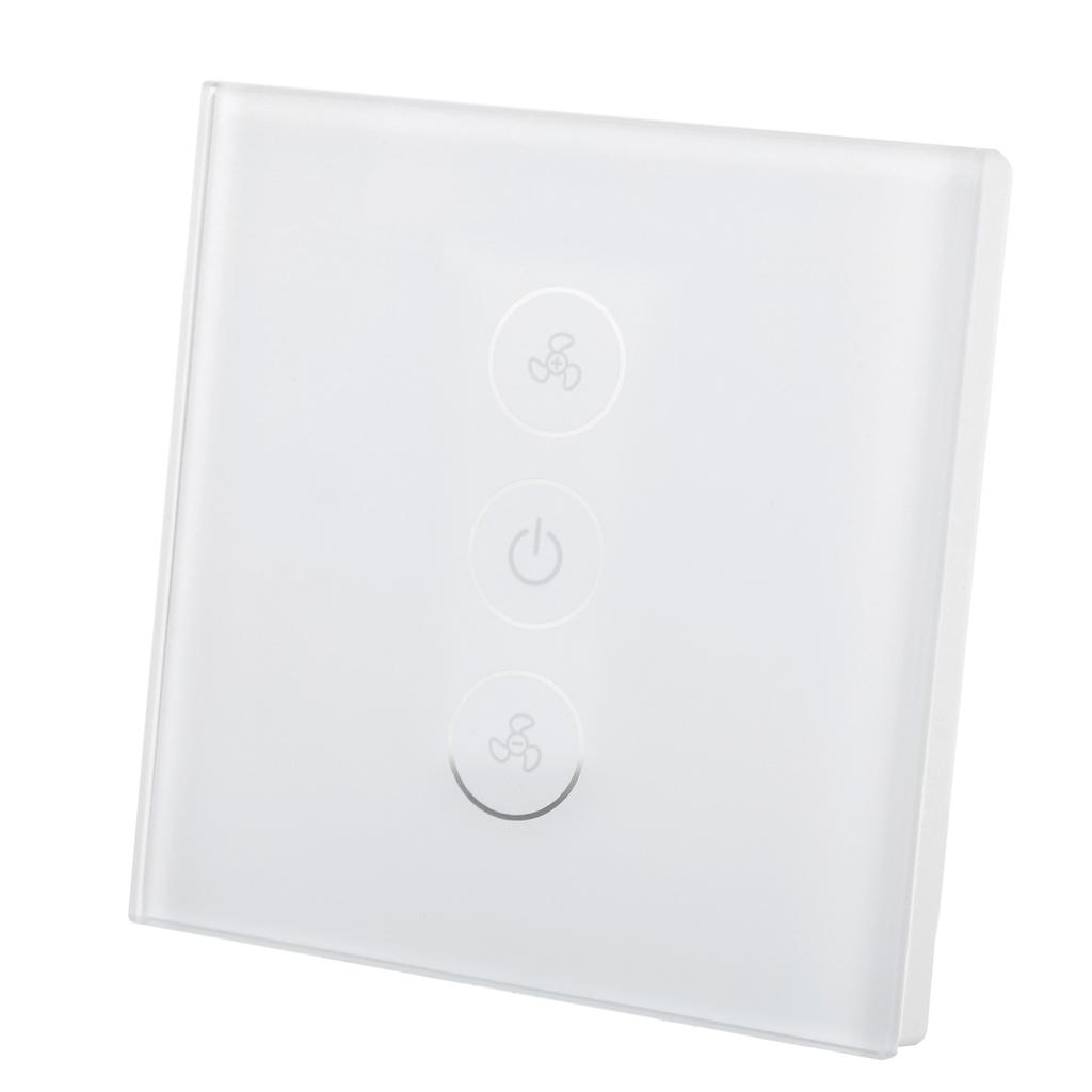 Умный WiFi Диммер Выключатель вентилятора Беспроводной Таймер Голосовое Управление через Приложение для Tuya 110‑240В 50 60ГцБелый
