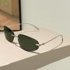 Солнцезащитные очки Y2k без оправы женские Новая мода Кошачий глаз Повседневные Декоративные Очки Модные Стильные Винтажные Дизайнерские Солнцезащитные очки