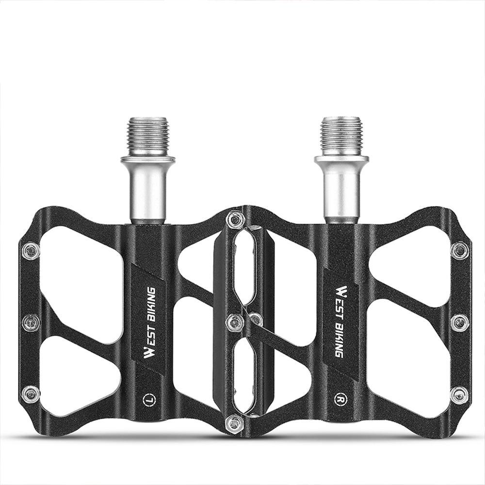 Сверхлегкие велосипедные педали из алюминиевого сплава, 3 подшипника, велосипедные педали, противоскользящие, водонепроницаемые, плоский широкий велосипед