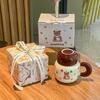 Send Girlfriend Gifts, High-value Cartoon Bear Ceramic Mug Gifts, Office Gifts, Couple Water Glasses