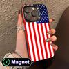 USA America Flag Translucent MagSafe Mobile Phone Case for iPhone 17 16 15 14 13 12 11 Air Pro Max Plus Colorful Cover