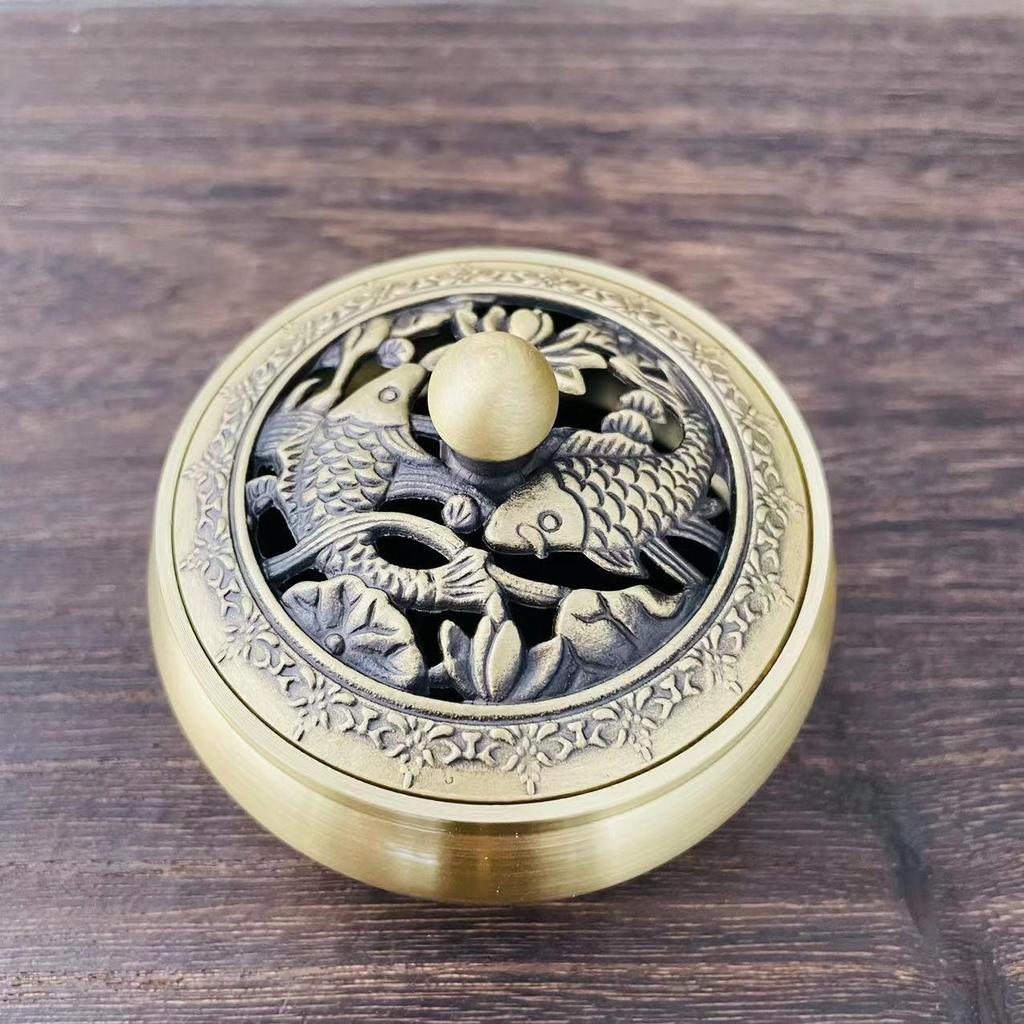 Латунная курильница с плоским дном Jinlian для домашнего и внутреннего использования