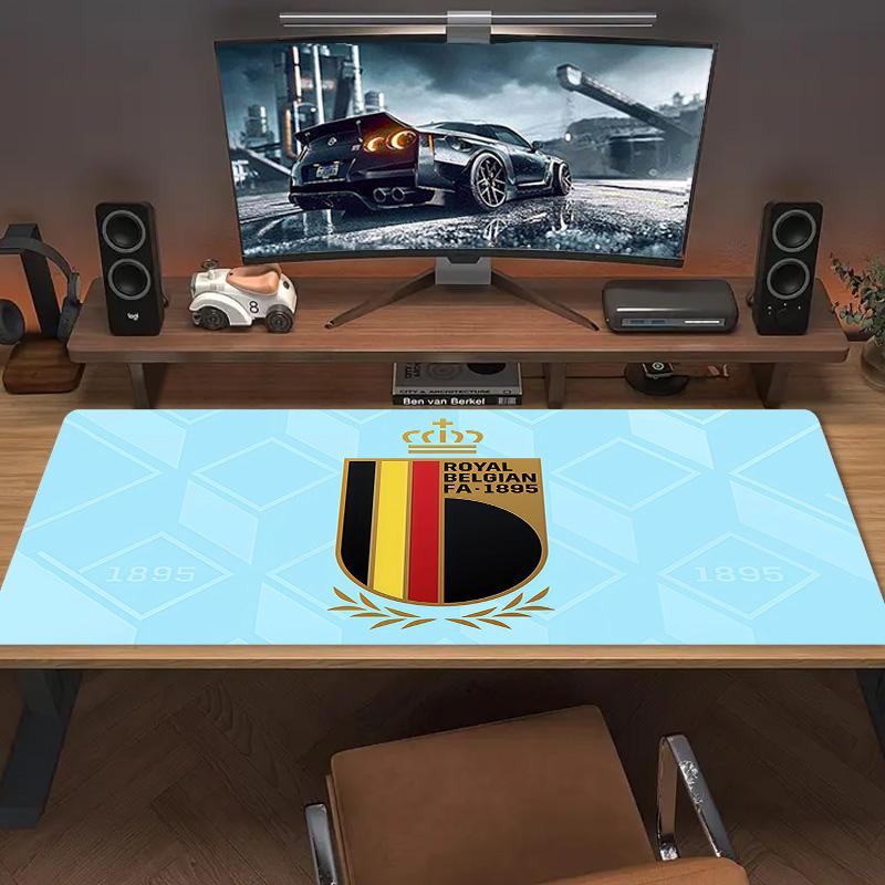 Belgium National Football Team Print Cushion Non-slip Laptop Tablet Big Mousepad XXL Mat Mini PC Playmat With Lock edge