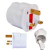 EU To UK 3 Pin Power Supply Adapter Converter Ground Wire Standard Charger Plug