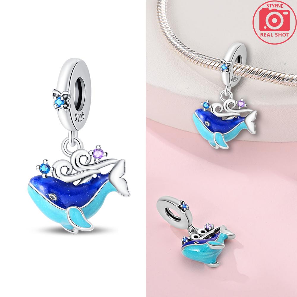 Серия Мир Океана Морской Синий Черепаха Морская Звезда Краб Осьминог Шармы Бусина Подходит Браслет Медь DIY Ювелирное Изделие Подарок