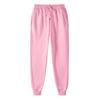 Unisex Warm Fleece Sweatpants - Plus Size, Solid Color, Casual Fitness Running Trousers