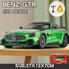 Масштаб 1/18, большая модель Benz AMG GTR, металлический литой автомобиль, звуковой свет