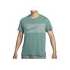 Nike Flash Quick-Dry Sun Protection Logo Print Crew Neck Short Sleeve T-Shirt Men Tops Coastal-Blue FN3052-361