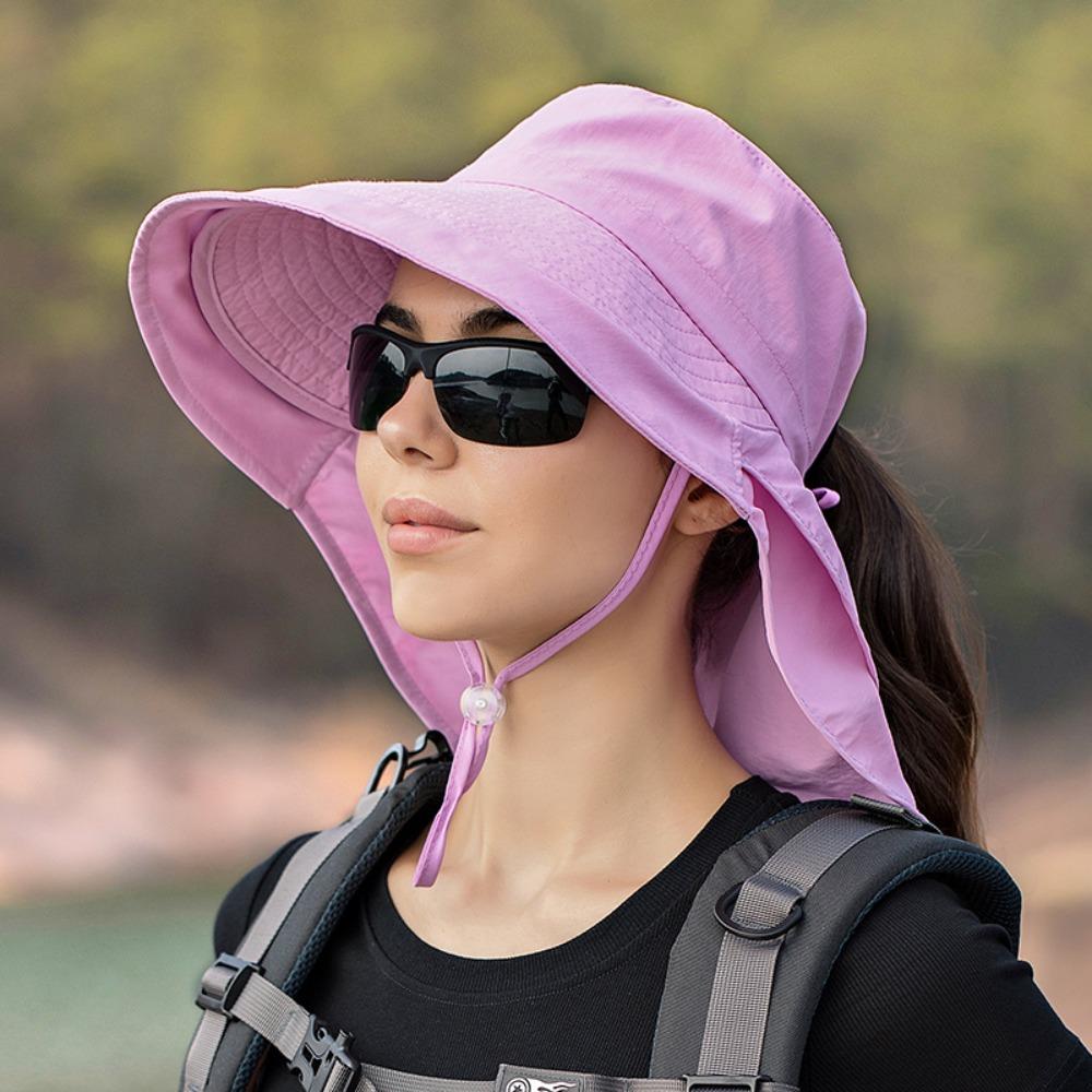 Summer Outdoor Neck Protection UV Anti Bucket Hat Shawl Visor Cap Sun Hat Ladies Hat