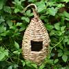 Natural Dissipate Heat Hanging Nest Straw Delicate Woven Bird House for Pet