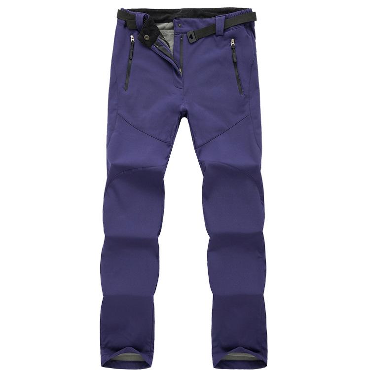 Fashion Outdoor Woman Winter Hiking Ski Pants Warm Fleece Padded Windproof Waterproof Trousers