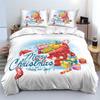 С Рождеством Постельный комплект Полный Полуторный Кинг Квин Пододеяльник Микрофибра Рождественский Пододеяльник Для Мальчиков Подростков Декор Спальни
