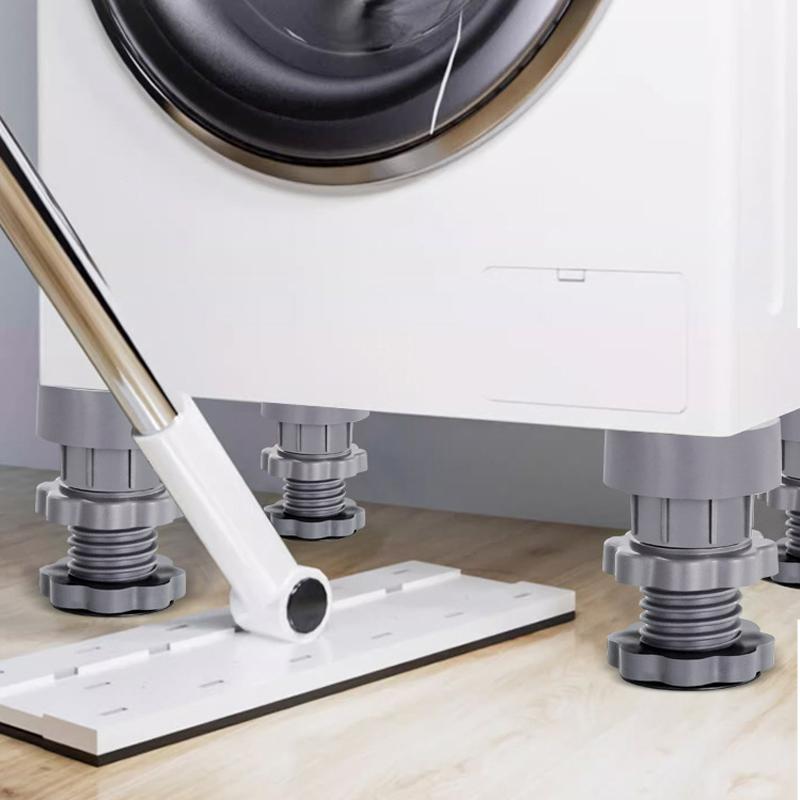 4 шт. подкладки под ножки стиральной машины, шумоподавление, амортизация, приподнятые кронштейны, мебельные нескользящие опорные демпферные подкладки Mad