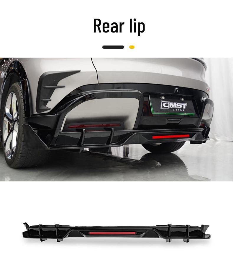 YU7 CMST Style Sports Modification Kit: Gloss Black ABS Front Lip, Rear Bumper, Side Skirts, Rear Spoiler Upgrade.