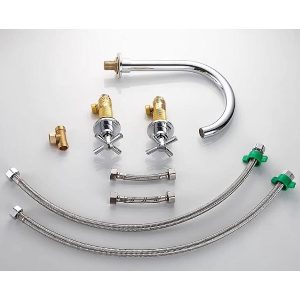 Смеситель для раковины с 3 отверстиями, хромированный, латунный, смеситель для раковины, смеситель для ванной комнаты, 3 отверстия, хром