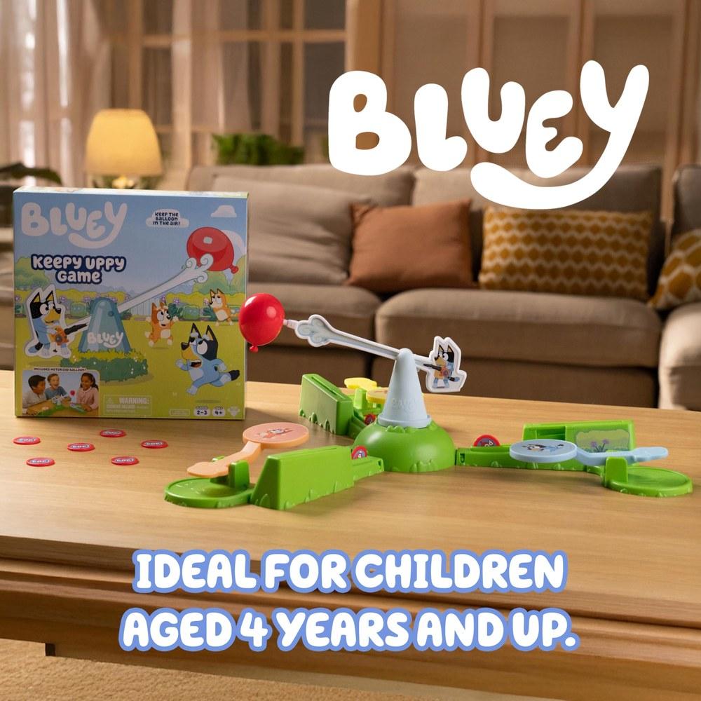 Электрическая игра Bluey Keepy Uppy для малышей с фигурками Бинго и Чили на ракетках. Для детей от 4 лет.