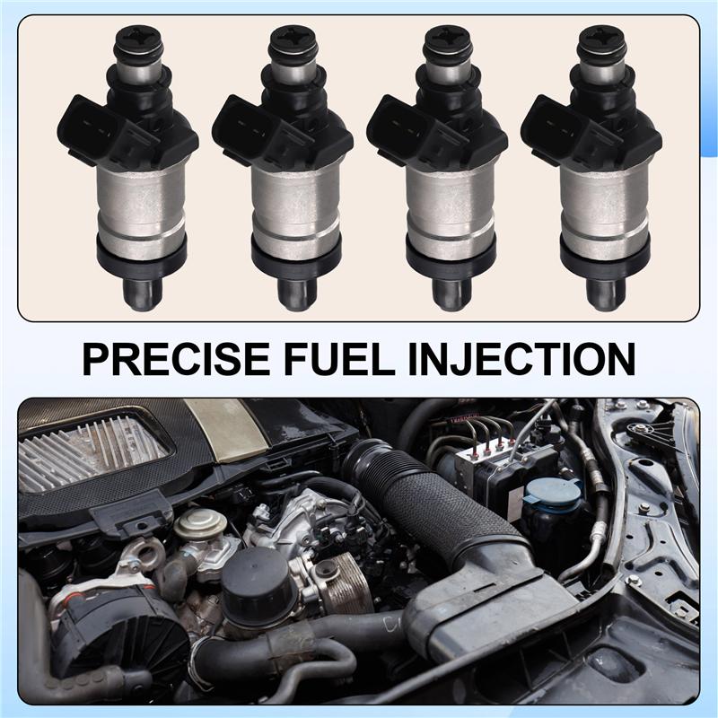 Durable-4PCS 06164-P5M-000 New Fuel Injector Nozzle For HONDA PRELUDE 2.2L (1997-2001)