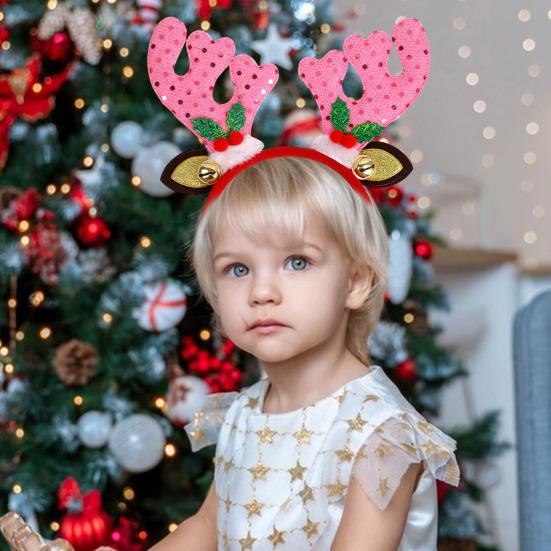 1/7 шт. Рождественская повязка на голову, праздничная шапка Санты, головные уборы из рогов оленя, рождественский костюм для вечеринки, обруч для волос, аксессуар для женщин, взрослых и детей