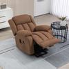 Electric Riser Massaging Reclining Armchair with Remote Control, in Fabric, 91x93x103cm, Brown
