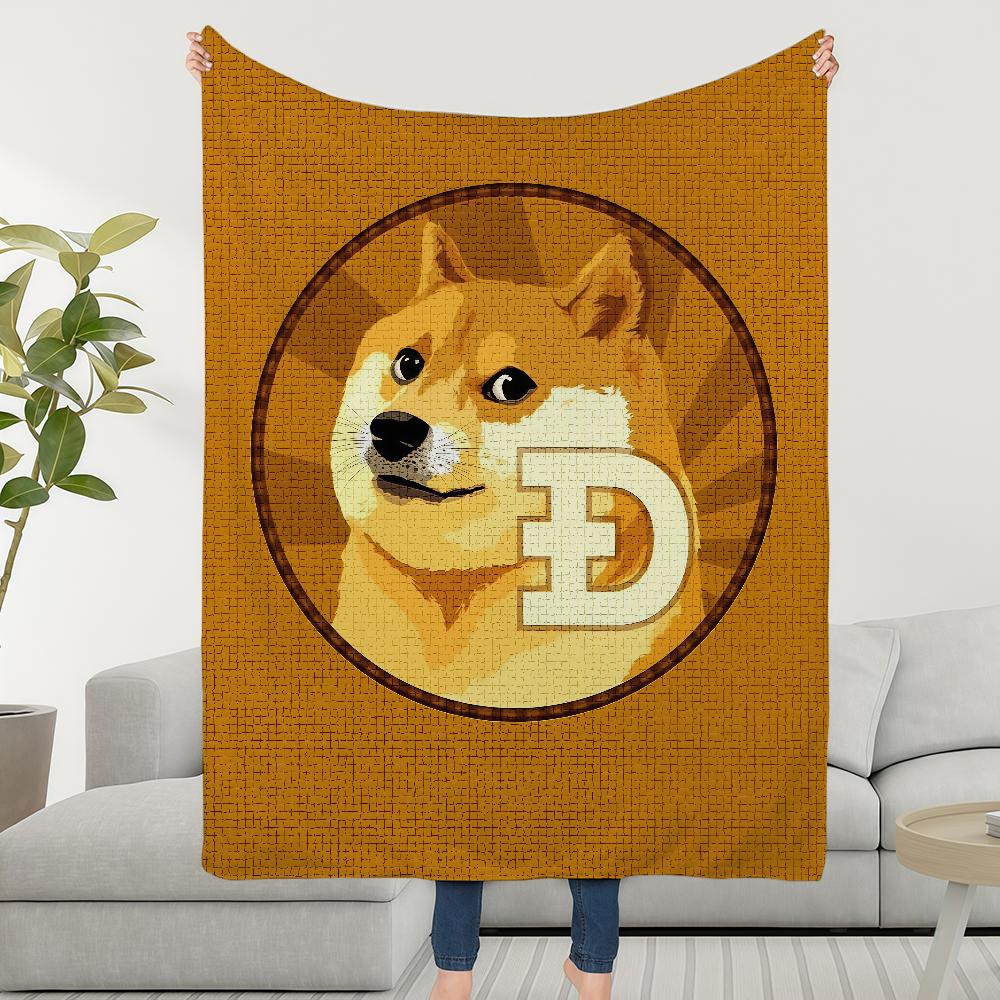 Плед Doge Coin Мягкий Теплый Пушистый Плед Супер Детские Игрушки Кровать Диван Автомобиль Колыбель