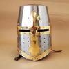 Medieval Crusader Knights Templar Helmet Steel Brass Historical Collectible Costume Armor