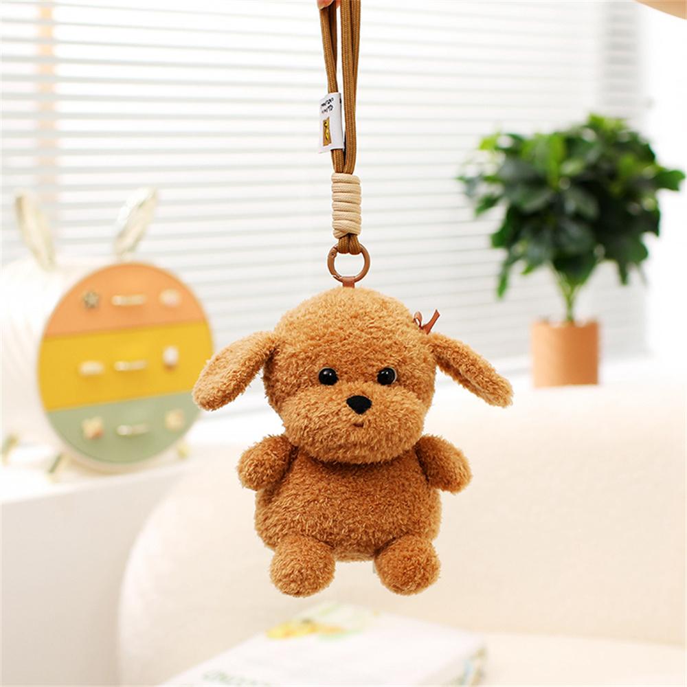 Dog Plush Toy Pendant Teddy Husky Corgi Schnauzer Plushie Keychain Kawaii Bag Key Ring Cute Puppy Dolls Car Decor Christmas Gift