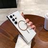 Прозрачный Жесткий Пластик Ультратонкий Для Magsafe Чехол для Samsung Galaxy S25 S24 Plus Ultra S24FE Кристальный Ударопрочный Магнитный Чехол