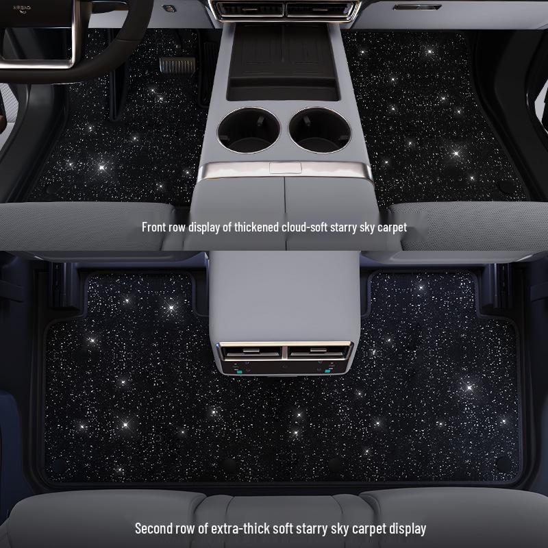Комплексные аксессуары для декора интерьера для Denza N8L/N9: Напольные коврики «Звездное небо» и римские ковры