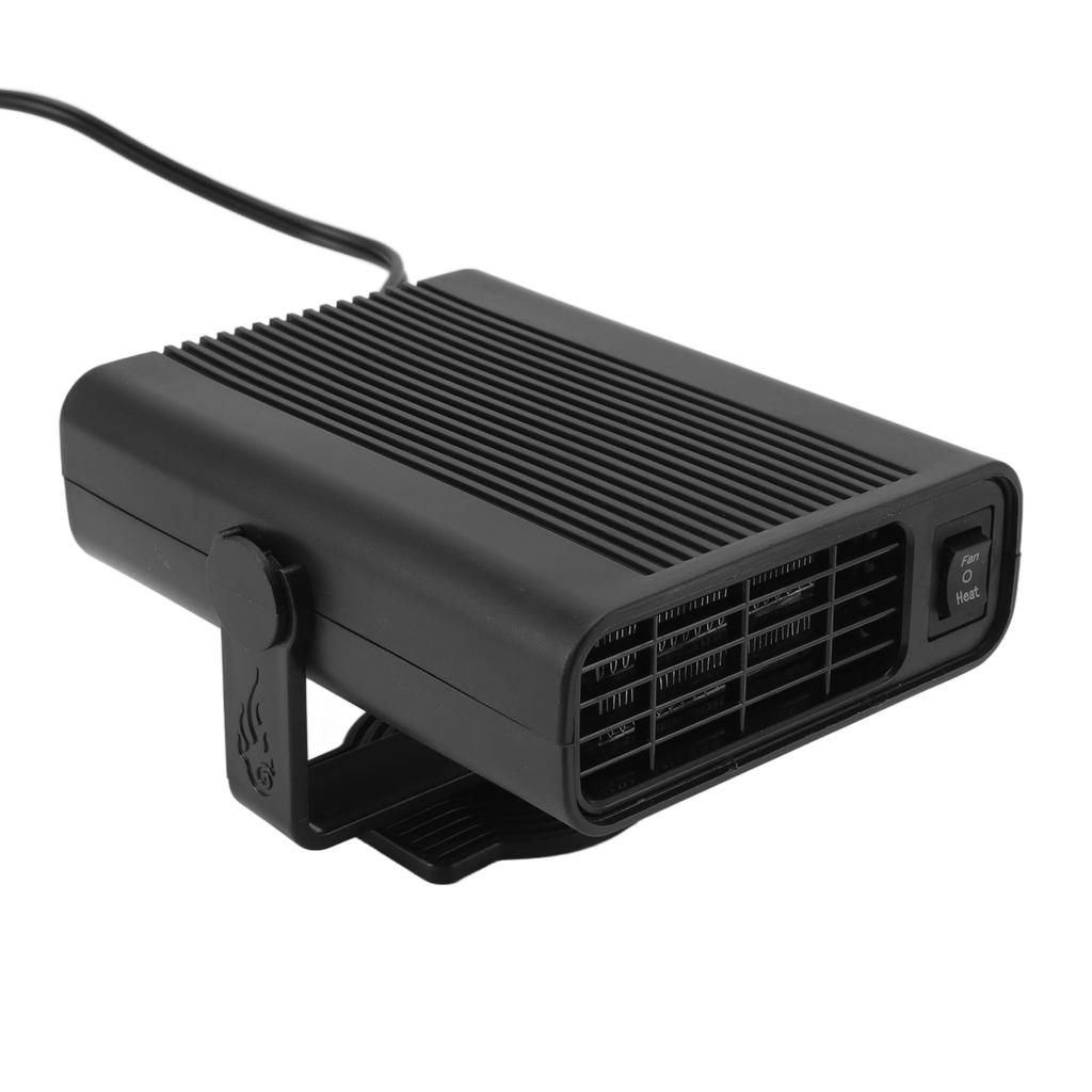 24V Car Fan Heater ABS Quiet 360 Degree Adjustable with Cigarette Lighter Plug Car Windscreen