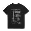 100% Cotton Summer Men T Shirts Guitar Printed Casual Top Tees