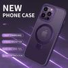 Кожаный матовый чехол-держатель Magsafe для телефона Iphone 14 12 11 13 Pro Max 14 Plus, металлический защитный полупрозрачный чехол