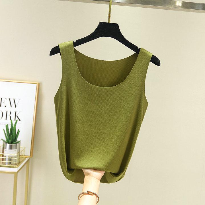 Женская бесшовная майка из модала - Весенне-летняя безрукавная базовая майка с круглым вырезом и универсальная верхняя одежда