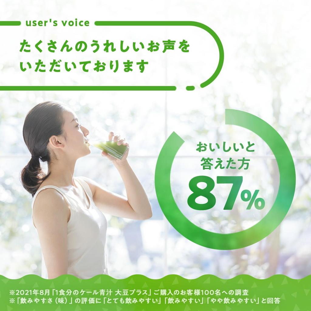 Fancl Green Juice Containing Calcium and Protein Soy Milk Mix Powder Easy To Drink of Domestic Production Vegetables, (30 Bottles) (health Food/lack