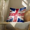 Union Jack Flag Cushion Cover Soft Short Plush Pillow Cover Smooth Cozy Texture Aesthetic Cushion Case Home Decor