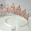 Alloy Children's Crown Bright Diamond Multi Color Crystal Bride's Headwear Princess Crown Birthday and Wedding Hair Accessories