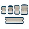 Velvet Jewelry Gift Box Case Soft Lining Luxurious Fashionable Jewelry Storage Case for Proposal Blu