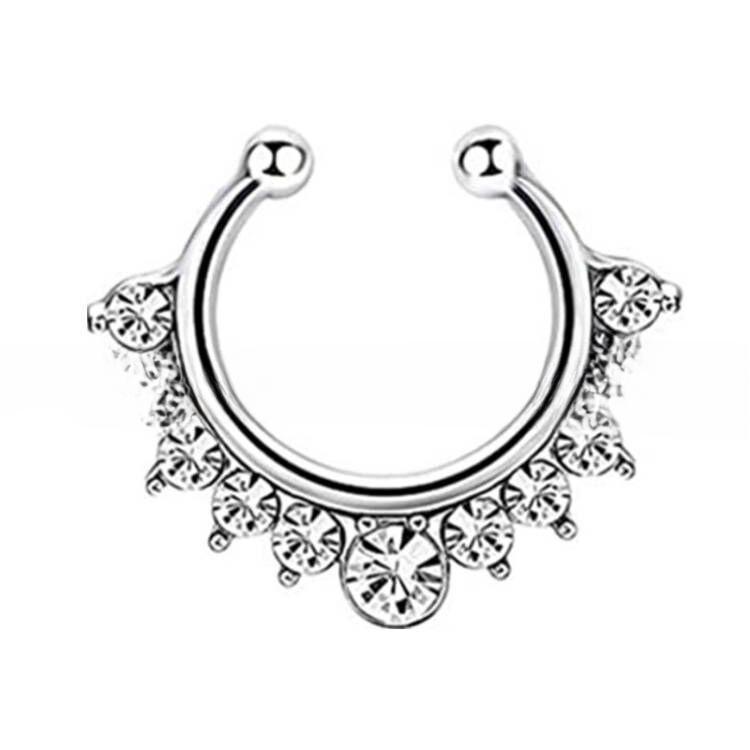 Вакуумное гальваническое покрытие кольцо для носа подкова с магнитом кольцо для носа