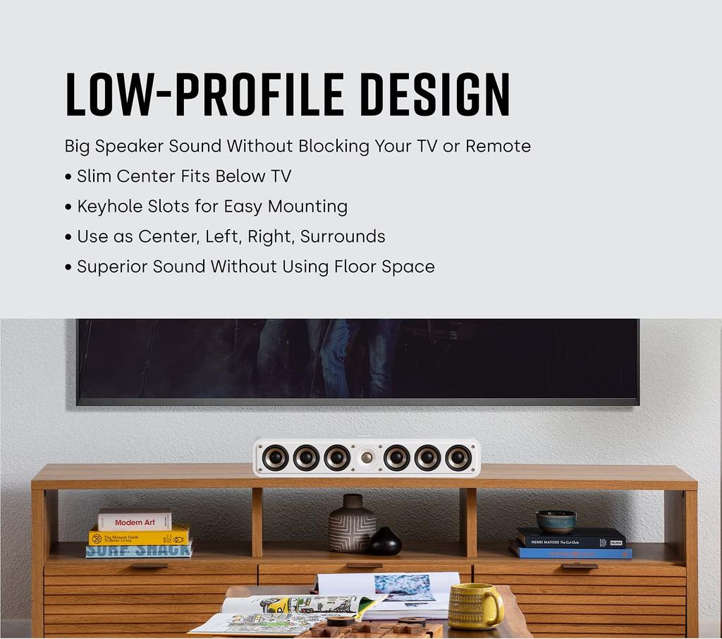 POLK AUDIO SIGNATURE ELITE ES35 Slim Center Speaker Brown ES35BRN (LCR)