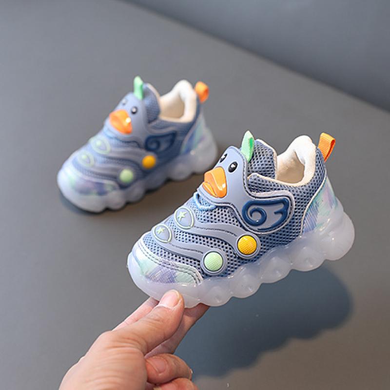 TWINFLAMES Детская обувь со светодиодной подсветкой, новинка 2022 года, весенняя новая обувь для мальчиков и девочек, обувь с дышащей сеткой, детская обувь с мягкой подошвой, детская обувь для малышей