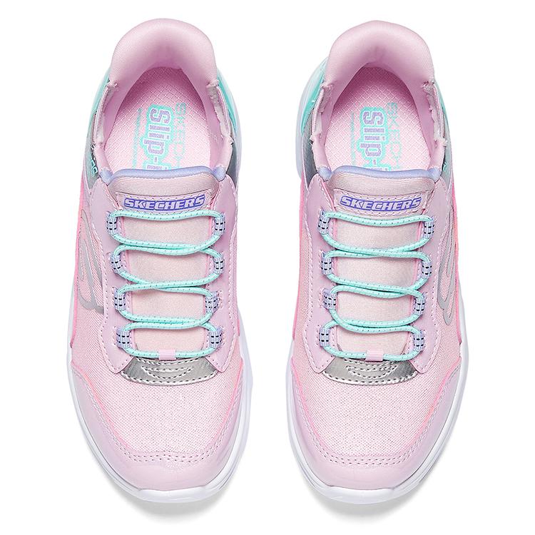 Skechers Девочки Удобные Универсальные Повседневные Уличные Спортивные Беговые Кроссовки Детские кеды Розовые Разноцветные 302221L-PKMT