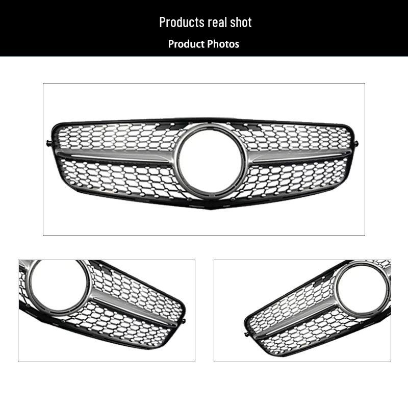 Silver Grille for 2007-2014 Mercedes-Benz C-Class W204, Starry Sky Style Replacement
