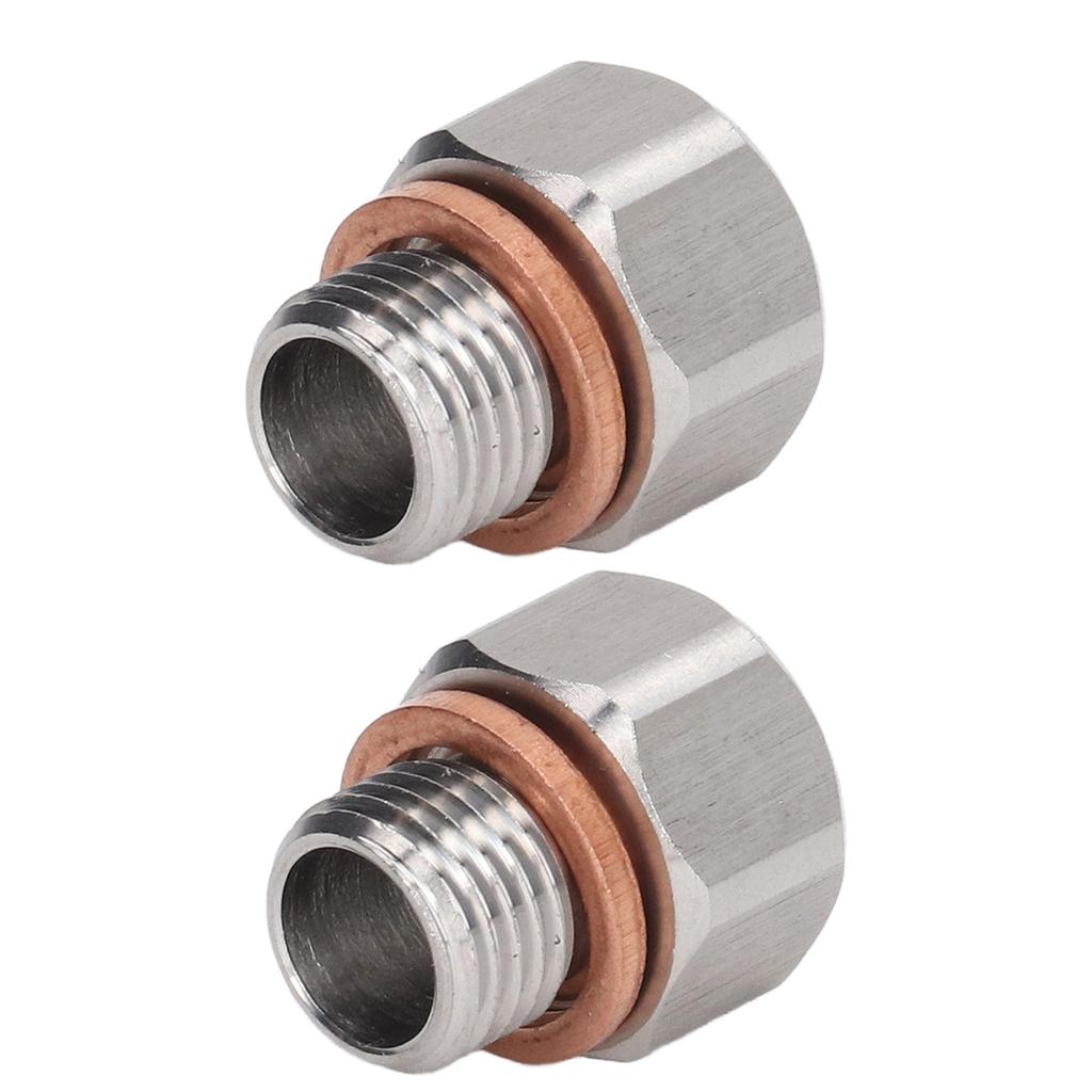 Metric Fitting Adapter 1 8in NPT Female to M12x1.25 Male Aluminium Alloy Fitting for Automobiles