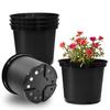 Большой пластиковый садовый размер 25 см Легкий 2 мм Цветок Насыщенно-розовый Диаметр 250 мм x 200 мм для балконного садоводства Кашпо, Набор из 5 штук, 8, Кашпо, Пересадка,