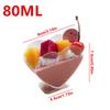 Heart Shaped Disposable Cups Pudding Jelly Mousse Ice Cream Cup Appetizer Bowl For Home Dessert Shop Food Container Plastic Cups